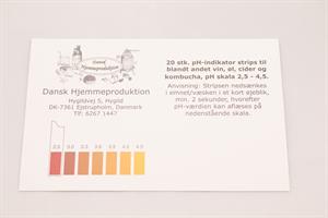 PH-indikator strips til blandt andet vin, øl, cider og kombucha, skala 2,4 - 4,5. 20 stk